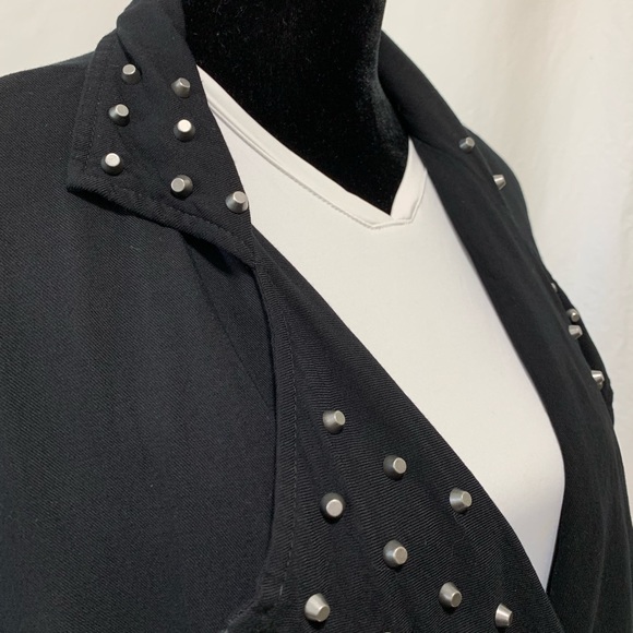 torrid Jackets & Blazers - Torrid Motto Asymmetrical studded jacket, EUC SZ 1